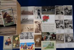 Postcards, Subjects, approx. 600 cards to include comic, glamour, children, railway, greetings