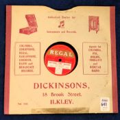 Arsenal v Newcastle Utd, FA Cup Final 1932, a Souvenir 78 rpm record issued by Regal Records with '