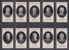 Cigarette cards, Taddy Prominent Footballers with Footnote, 10 cards, all Crystal Palace; Baker,