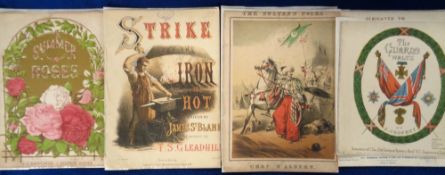 Entertainment, 100 items of sheet music with illustrated covers - mainly Victorian to WWI with a