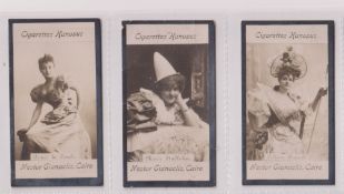 Cigarette cards, Egypt, Nestor Gianaclis (Kanopus Cigaretten brand), 3 cards featuring Stage &