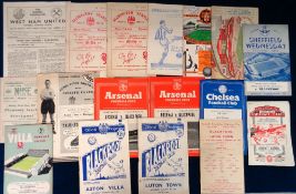 Football programmes, Blackpool FC, 1953-54, a collection of 17 home & away programmes, homes (2) v