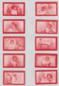 Cigarette cards, Wills Overseas Beauties LAWHA (red tint) (set 50 cards) (a few with slight marks