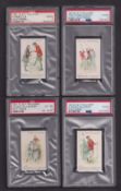 Cigarette cards, Faulkner Golf Terms, 4 cards professionally graded by PSA; 3 cards graded PSA 4 '