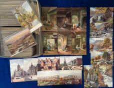 Postcards, Tuck sets, 109 sets to include fruit, Olde Print, London, Illustrated Songs, Pageant,