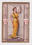 Cigarette card, Salmon & Gluckstein, Advertisement card, Snake Charmer ('Snake Charmer Bouquet' at