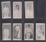 Cigarette & trade cards, Faulkner's, Cricketers Series, seven cards, nos 2, 4 (x2), 7, 14, 15 &
