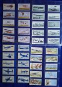 Cigarette cards, 10 sets Aviation related; Carreras Turf (British Aircraft), Murray Types of
