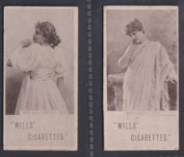 Cigarette cards, Wills, Actresses & Celebrities (Wills's Four Brands on Back), two cards, Miss