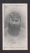 Cigarette card, Anon, Cricketers Series, type card, no 8 'W.G.', Dr W.G. Grace, London County (