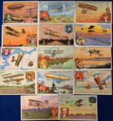 Postcards, Aviation, Bleriot (10), trade issue Aviators & Their Planes (14) (gd/vg) (24)