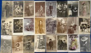 Postcards and Photographs, Social History, approx. 80 cards, mainly RPs inc. families, fashion,