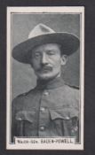 Cigarette card, W. Williams & Co. Boer War Celebrities 'STEW', type card Major-Gen. Baden-Powell (