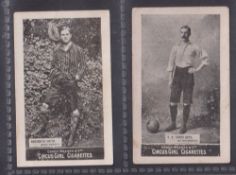 Cigarette cards, Cohen Weenen & Co, Heroes of Sport, Footballers, two cards, Bosworth Smith,