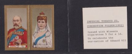 Cigarette card, Imperial Tobacco Co Coronation Folder single card issue (gd)