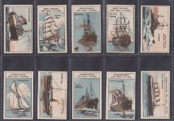 Trade cards, Edmondson's, British Ships (set, 20 cards) (vg)