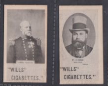 Cigarette cards, Wills, South African Personalities (Scroll back), two cards, Admiral Nicholson & Mr