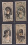 Cigarette cards USA, Thos Hall, Actors & Actresses X342 Style 1 Type A (set 4 cards all