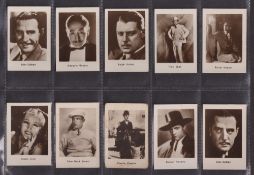 Cigarette cards, Malta, Scerri, Film Stars (First Serie, 1-60) (set, 60 cards) (some with toning,