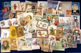 Trade cards, a collection of 120+ UK trade cards, mostly early non-insert examples, various