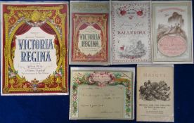 Ephemera, Rex Whistler, six items designed by Whistler including 4 programmes for 'Victoria