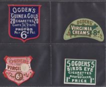 Tobacco ephemera, Ogden's, 4 attractive shaped cardboard retail box advertising miniature signs, all