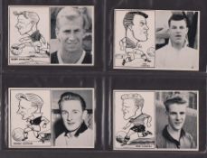Trade cards, Leaf Gum Footballers (20 Photo and Caricature & 30 Photo only) (set 50 cards) including