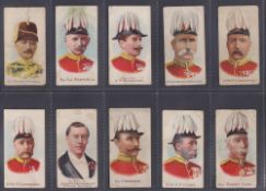 Cigarette cards, Cohen Weenen Boer War Celebrities Coloured (100 backs) (set 45 cards) including