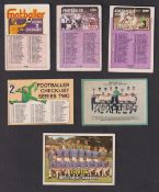Trade cards, A&BC Gum & Topps, a collection of 12 unmarked Football checklists, 1964-65 onwards (a