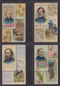 Cigarette cards, USA, Duke's, Histories of Generals, 'X' size, four cards, Gen. N.P. Banks, Gen.