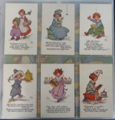 Postcards, Children, a collection in modern album of 130+ cards of children illustrated by H.G.C