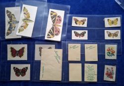 Cigarette silks, over 60 silks from many series including Kensitas Flowers P sized Delphinium in