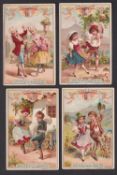 Trade cards, Liebig, National Dances III, ref. S340, Italian edition (set, 6 cards) (gd)