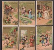 Trade cards, Liebig, A Love Story, ref. S105, French edition (set, 6 cards) (gd)