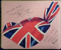 Ephemera, Edwardian/WWI album of autographs and drawings. Amongst family and friends are a number of