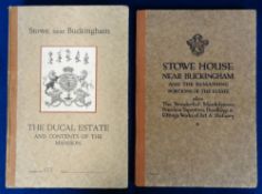 Ephemera, Sale Particulars, Buckingham, Stowe House, 2 large format hard backed catalogues 1921 (no.