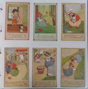 Postcards, Greetings etc. mainly children, approx. 225 cards all neatly presented in a large album