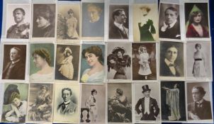 Postcards, 200 postcards of Victorian and Edwardian actors inc. Mary Anderson, Ellen Terry, Marie