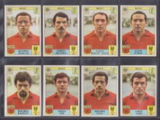 Trade cards, Panini Mexico 70, 12 cards, all Maroc; Team Group, Abdallah, Boujemaa, Idriss, Slimani,