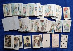 Cigarette cards, Overseas, 193 cards, BAT plain back Chinese Beauties, 140 cards (not checked for