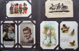 Postcards, a mixed collection of over 200 cards in vintage album. Mainly general UK topographical