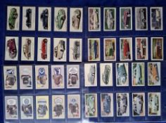 Trade cards, 11 sets, all Motoring related; Kellogg's Motor Cars Coloured, Kane Modern Motor Cars,