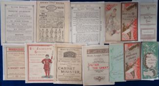 Entertainment, 300 theatre programmes from London theatres, Victorian to 1930s to include Adelphi,