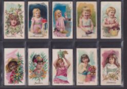 Cigarette cards, USA, Allen & Ginter, Fruits (set, 50 cards) (1 with checklist marked, 1 with slight