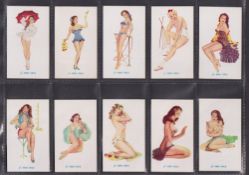 Cigarette cards, Allman, Pin Ups, 2 sets; Numbered 'Ask for Allman' & un numbered 'For Men Only' (