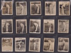 Cigarette cards, Phillips, Cricketers (Pinnace), 'K' size, 121 cards (gen. gd)