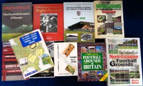 Football books, a collection of 10 modern books all relating to Football Grounds inc. The History of