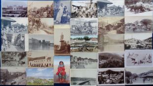 Postcards, India, a pre-partition collection of approx. 100 cards of India with good RPs inc. busy