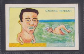 Trade cards, Clevedon Confectionery Sporting Memories, type card no. 25 Neil McKechnie, Swimming (nr