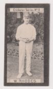 Cigarette card, Clarke's, Cricketer Series, type card, no 10 W. Rhodes, Yorkshire (gd) (1)